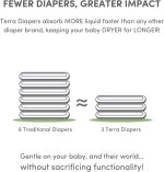 Terra Size 5 Diapers: 85% Plant-Based Diapers, Ultra-Soft & Chemical-Free for Sensitive Skin, Superior Absorbency for Day or Nighttime Diapers, Designed for Toddlers 28-39 Pounds, 16 Count - Image 5